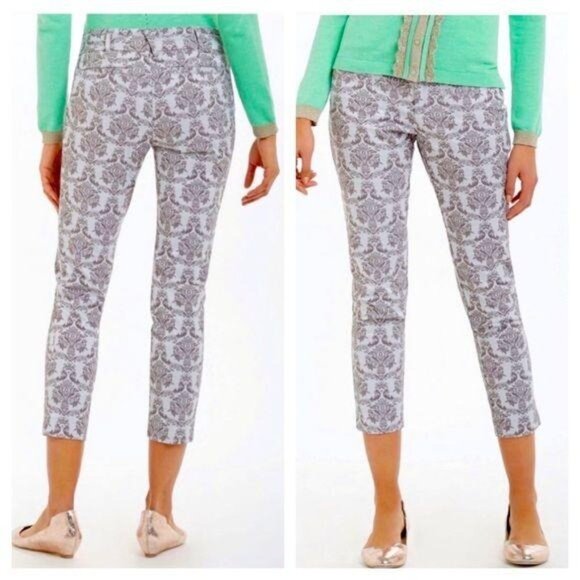 Cartonnier Brocade Jacquard Charlie Ankle Pant 2 - Picture 1 of 7